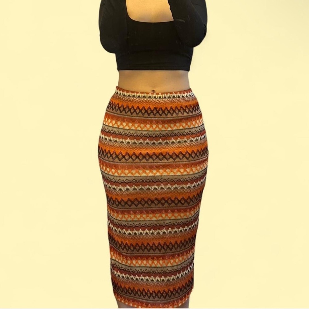 Stylish Multicolor Patterned Skirt